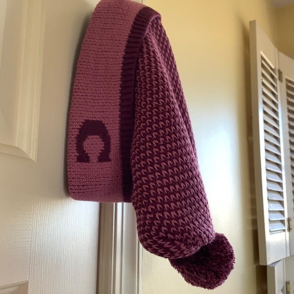 Coach Wool Blend Knit Hat Beanie Dark Pink OZ main image 11